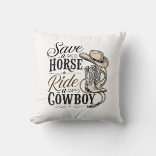 red een paard rij een cowboy kussen