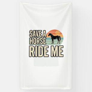 Red een paard rij me vintage western shirt ontwerp spandoek