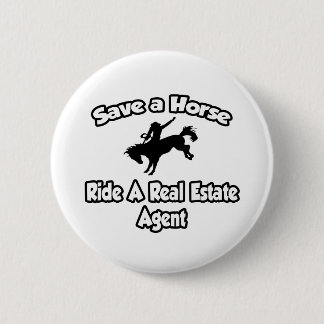 Red een paard, rijd op een makelaar ronde button 5,7 cm