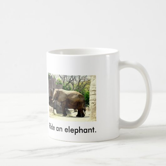 Red een paard...rijd op een olifant mok (Rechts)