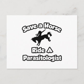 Red een paard, rijd op een parasitoloog briefkaart