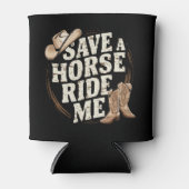 Red een Paardenrit Me Funny Cowboy Western Blikjeskoeler (Voorkant)
