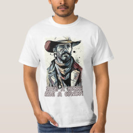 Red een paardrijden een cowboy grappige Westerne G T-shirt