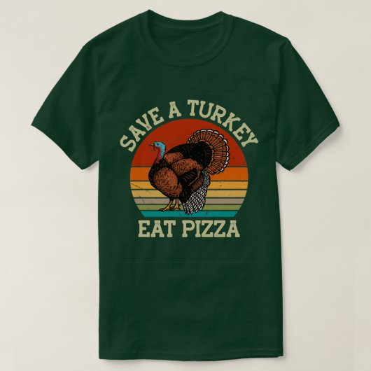 Red een Turks etappe op Pizza Vegetari Gift Idee T-shirt (Design voorkant)