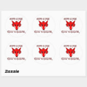 Red een vos - schiet een jager ronde sticker (Vel)