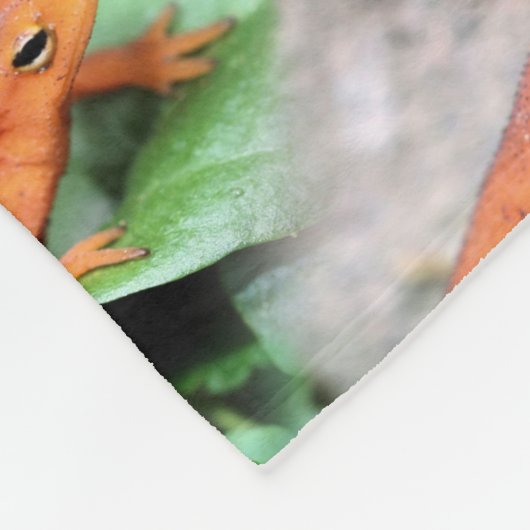 Red Eft Oranje Salamander Animal Pattern Fleece Deken (Hoek)