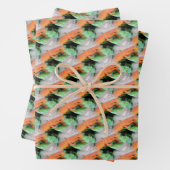 Red Eft Oranje Salamander Animal Pattern Inpakpapier Vel (In situ)