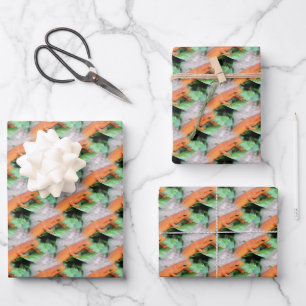 Red Eft Oranje Salamander Animal Pattern  Inpakpapier Vel
