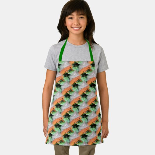 Red Eft Oranje Salamander Animal Pattern Schort (Insitu)