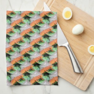 Red Eft Oranje Salamander Animal Pattern Theedoek
