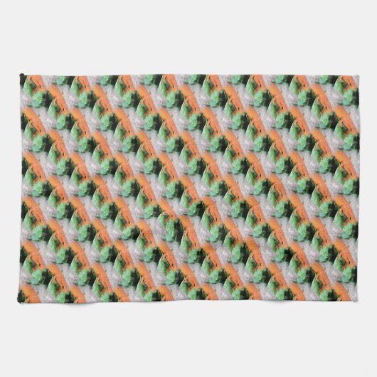Red Eft Oranje Salamander Animal Pattern Theedoek (Horizontaal)