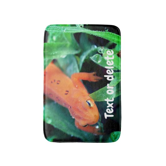 Red Eft Salamander Raindrop on Eye Personated Badmat (Voorkant Verticaal)