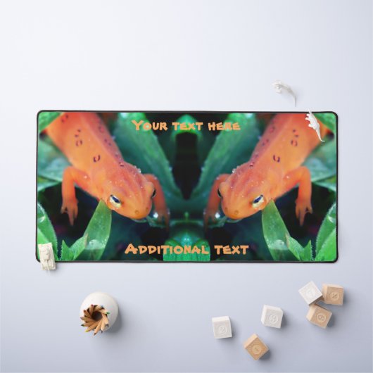 Red Eft Salamander Raindrop on Eye Personated Bureaumat (Kindertafel)