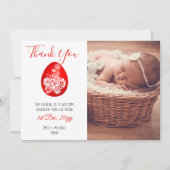 Red Eg en Ginger Party DANKEN JE FOTO-kaart Feestdagenkaart (Voorkant)