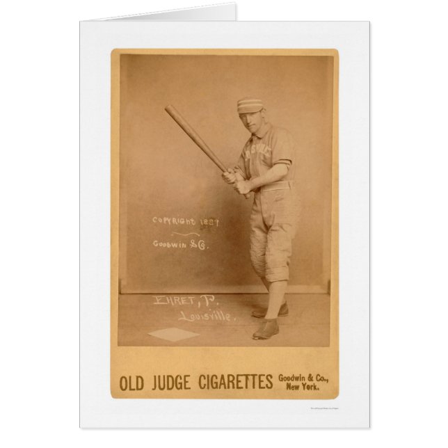 Red Ehret Baseball Card 1889 (Voorkant)