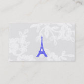 Red Eiffel Tower & Blue diamanten op Lace Business Visitekaartje (Achterkant)
