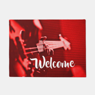 Red Electric Bass Guiter Deurmat