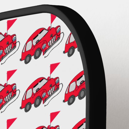 Red Electric Car Pickleball Paddle (Links Detail)