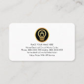 Red Electric Circuit Wiring Home Visitekaartje (Achterkant)