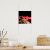 Red Electric Guitar Photo - PERSONALIZE Poster (Keuken)