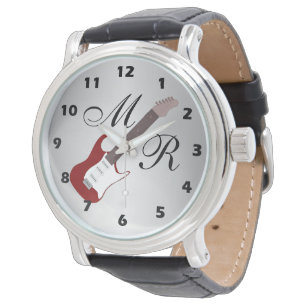 Red Electric Guitar Watch Horloge