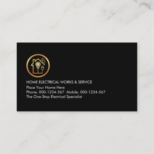 Red Electric Lightning Powers Your Name Visitekaartje (Achterkant)