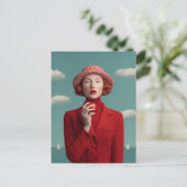 Red Elegance met Apple Feestdagenkaart (Staand voorkant)