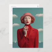 Red Elegance met Apple Feestdagenkaart (Voorkant / Achterkant)