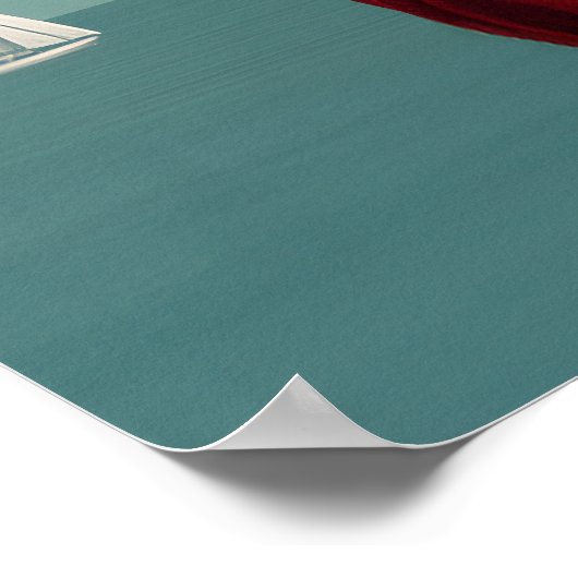 Red Elegance met Apple Poster (Hoek)