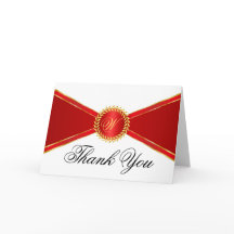 Red Elegance Monogram