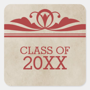 Red Elegant Deco Afstuderen Stickers