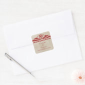 Red Elegant Deco Wedding Stickers (Envelop)
