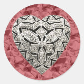 Red Elegant Designer Heart Stickers (Voorkant)