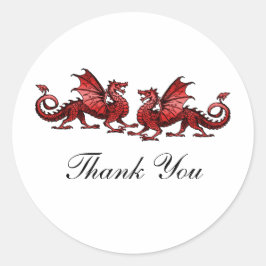 Red Elegant Dragons Dank u Stickers