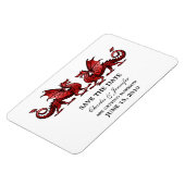 Red Elegant Dragons sparen de Magnet van de Datum Magneet (Linkerzijde)