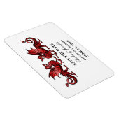 Red Elegant Dragons sparen de Magnet van de Datum Magneet (Rechterzijde)