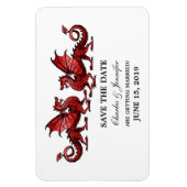 Red Elegant Dragons sparen de Magnet van de Datum Magneet (Verticaal)