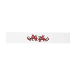 Red Elegant Dragons Wedding Belly Bands Uitnodigingen Wikkel