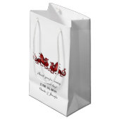Red Elegant Dragons Wedding Gift Bag Klein Cadeauzakje (Voorkant Gekanteld)