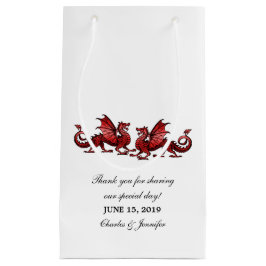 Red Elegant Dragons Wedding Gift Bag Klein Cadeauzakje