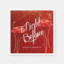 Red Elegant glitter de nacht voor Napkins