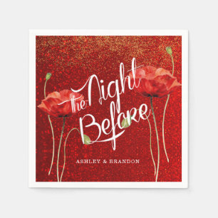 Red Elegant glitter de nacht voor Napkins Servet