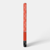 Red Elegant Japans Tatewaku Patroon Samsung Galaxy Hoesje (Linkerkant)