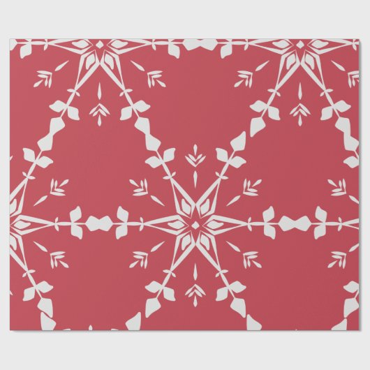 red Elegant Kerstmis Cadeaupapier (Vlak)