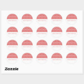 Red Elegant Lattice Holiday Stickers (Vel)