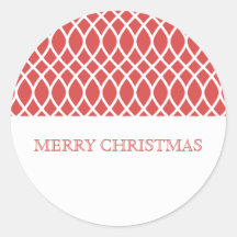 Red Elegant Lattice Holiday Stickers
