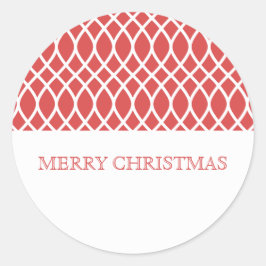Red Elegant Lattice Holiday Stickers