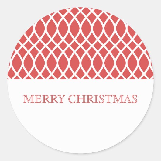 Red Elegant Lattice Holiday Stickers (Voorkant)