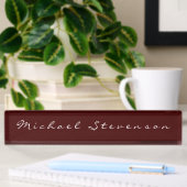 Red Elegant Modern Script Desk Naambordje
