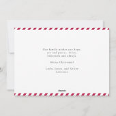 Red Elegant Peace Hope Faith Cheer Kerstfoto Feestdagenkaart (Achterkant)